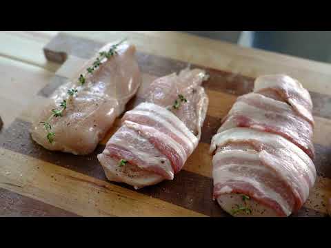 Bacon Wrapped Chicken with Fried Asparagus | FIREDISC® Cookers