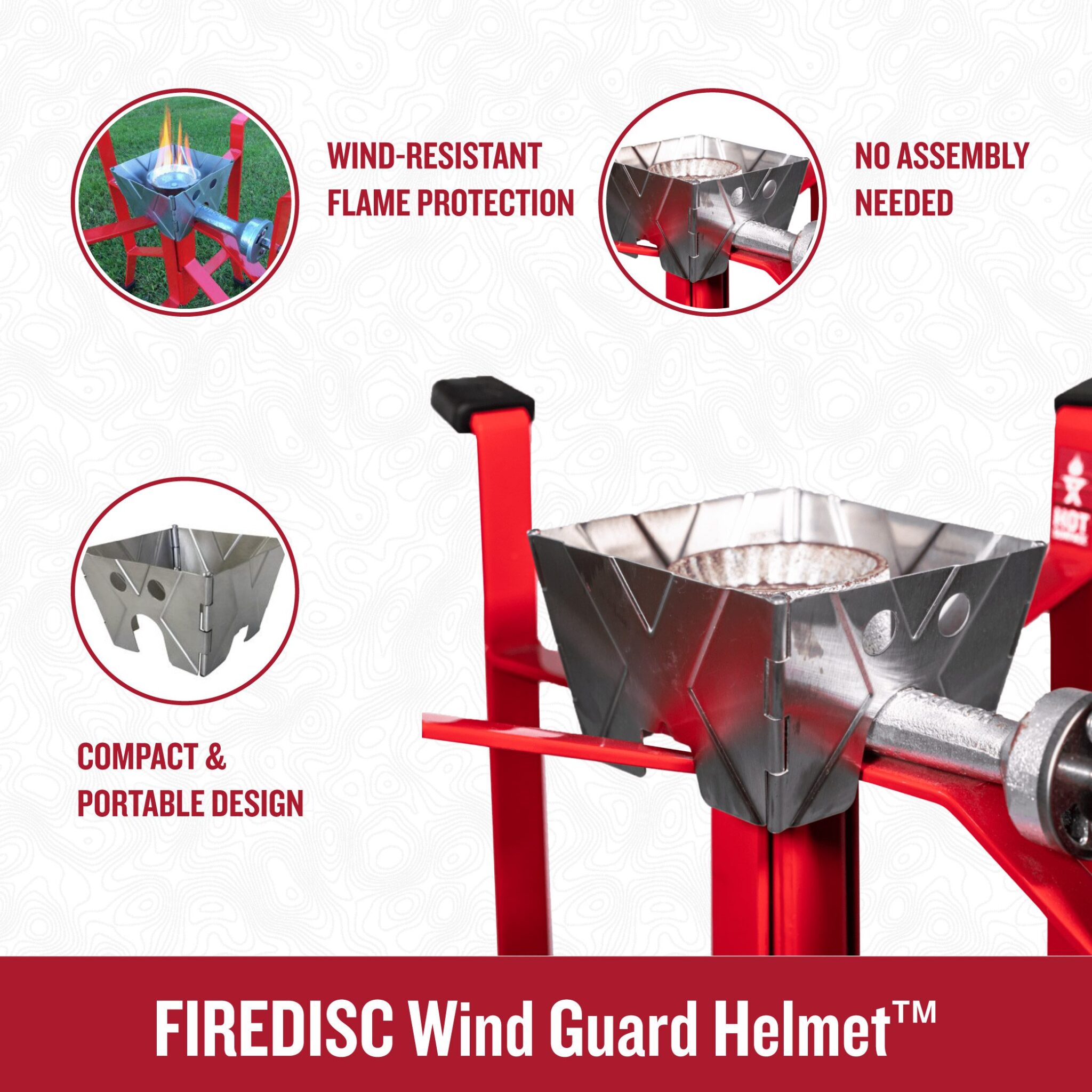 Astounding Wind Blocker: FireDisc Wind Helmet For Outdoor Cooking