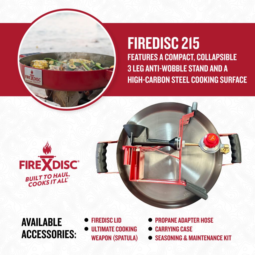 The All-New FIREDISC Drifter. The Ultimate Portable Disc Cooker for Any Adventure 5 Portable Tabletop Cooker and Grill